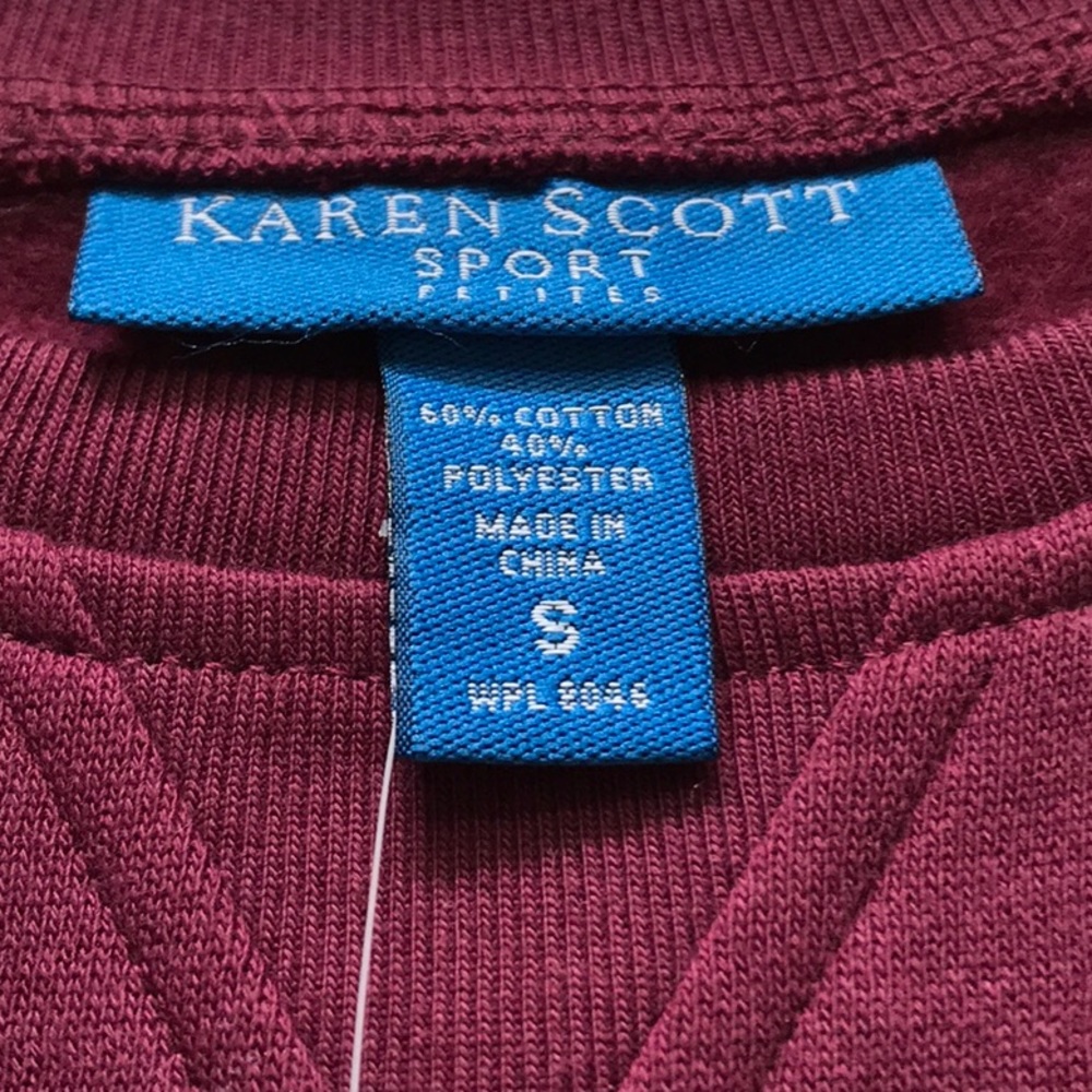 KAREN SCOTT SPORT SIZE PS EVERYDAY FLEECE SWEATER - Picture 4 of 5